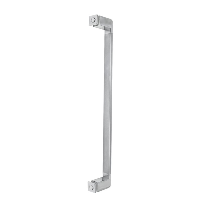 Square Polish Satin Gold Angled Corner Single Sided Brass Glass Pull Handle