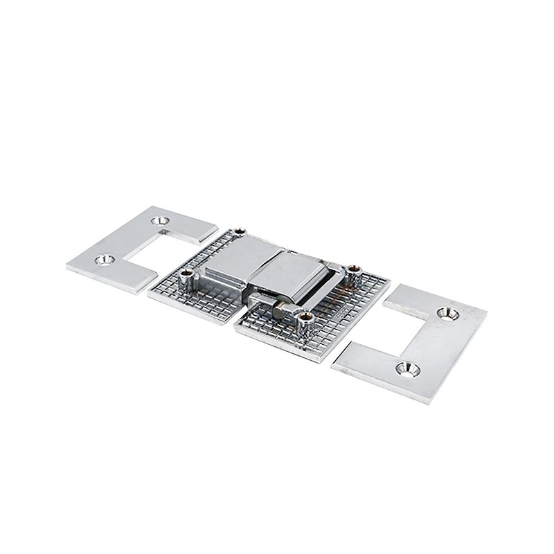 Square Single Axes 180 Degree Glass To Glass Brass Shower Hinge Hardware