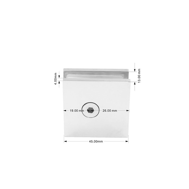 Square Single Hole 0 Degree Stainless Steel Wall Mount Shower Door Glass Clamp 2 Square Single Hole 0 Degree Stainless Steel Wall Mount Shower Door Glass Clamp