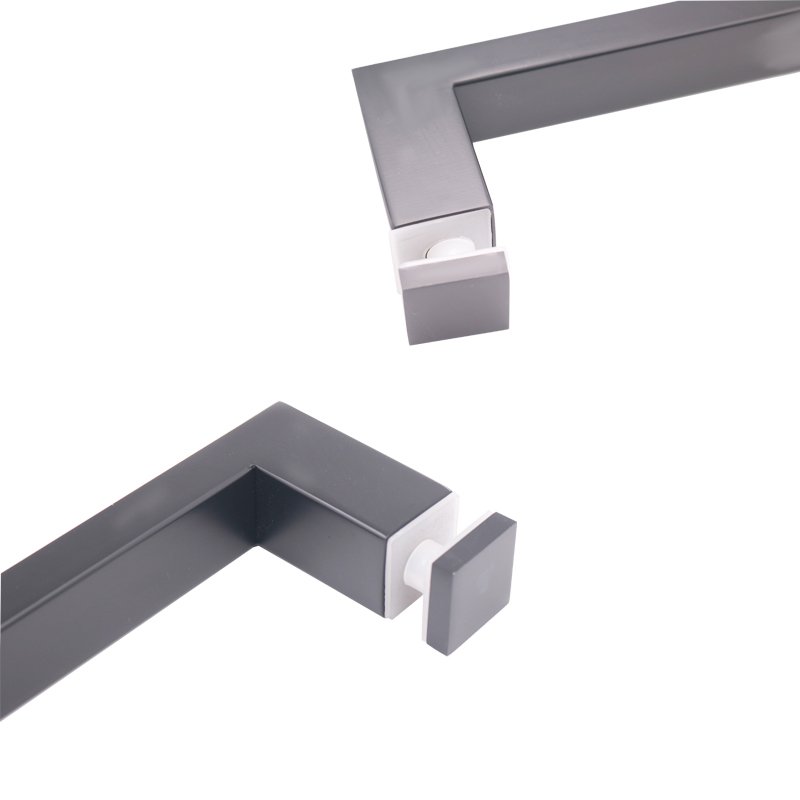Square Single-Sided Stainless Steel Bathroom Glass Pull Handle