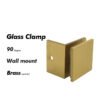 Stain Gold Wall To Glass Shower Door Clamps Glass Hardware