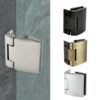 Stainless Steel Pivot Shower Door Hinge Satin Finish Glass Hinge For Hotels