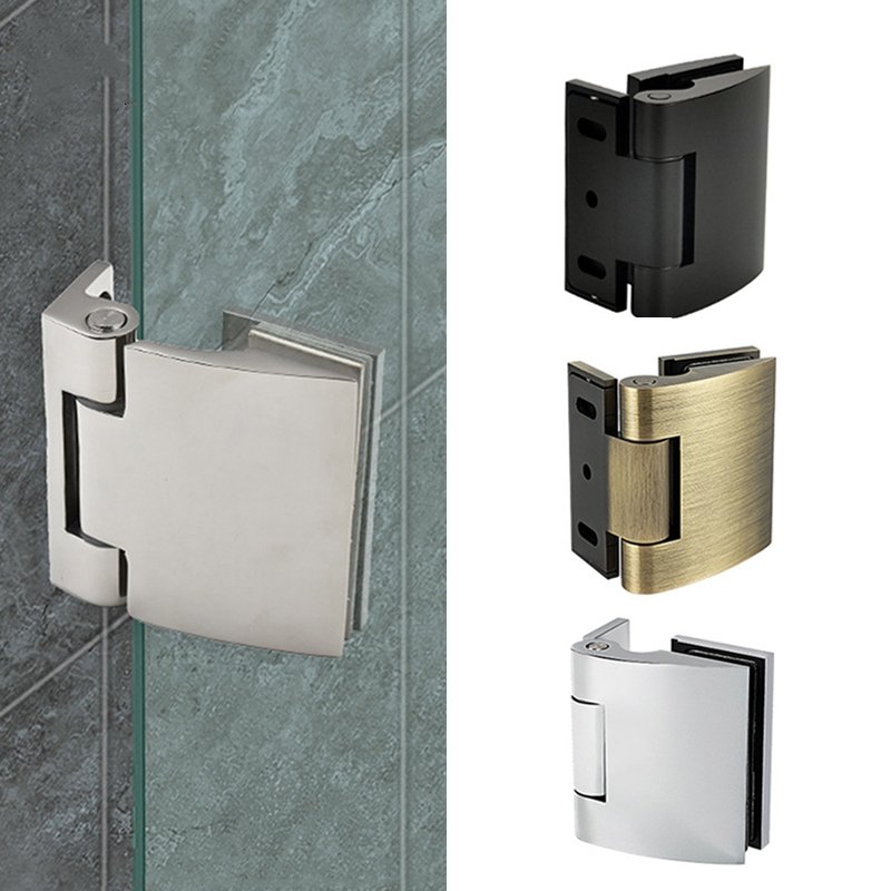 Stainless Steel Pivot Shower Door Hinge Satin Finish Glass Hinge For Hotels