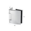 Stainless Steel Pivot Shower Door Hinge Satin Finish Glass Hinge For Hotels