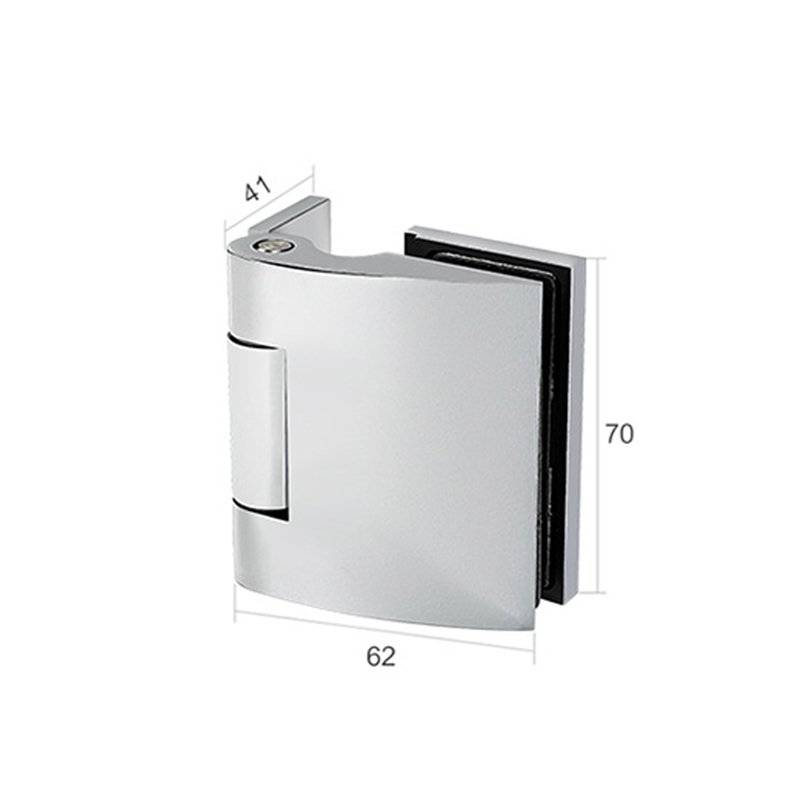 Stainless Steel Pivot Shower Door Hinge Satin Finish Glass Hinge For Hotels