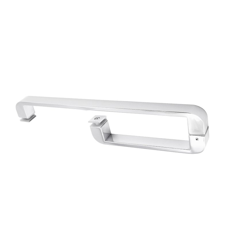 Stainless Steel Square Pull Towel Bar Combo Bathroom Door Levers Pull Handles