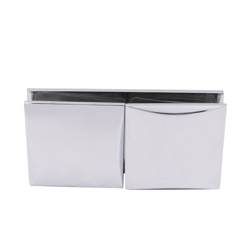 Tempered Glass Door Accessories 180 Degree Brass Shower Glass Clamp Clips