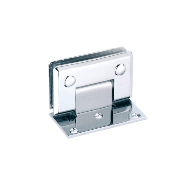 Wall Mount 90 Degree Brass Hinge Chrome Plated Glass Door Hinges